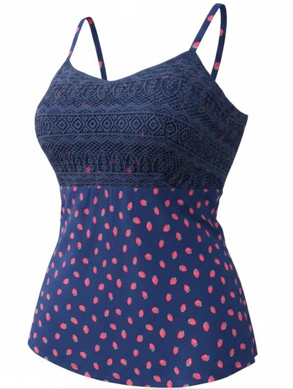 TORRID | Strawberry Print Lace‎ Babydoll Cami Cottagecore Coquette Tank | 2X